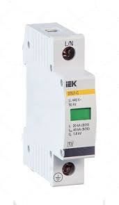Ограничетель импульсных перенапряжений ОПС1-C 1P In=20kA Un=400B Im=40kA IEK