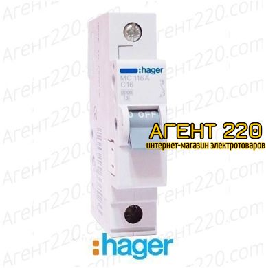 Автоматичеcкий выключатель MC101A 1p 1А hager