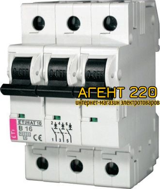 автомат ETIMAT 10 3p D 25А (10 kA), ETI