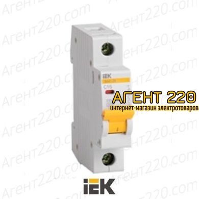 Автоматичеcкий выключатель ВА47-29 1п 16А х-ка С, ИЕК