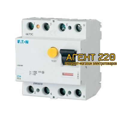 УЗО (диф. реле) PF4-40/4/003 40А/30мА EATON