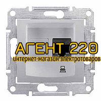 Розетка компьютерная кат.6 STP алюминий Sedna