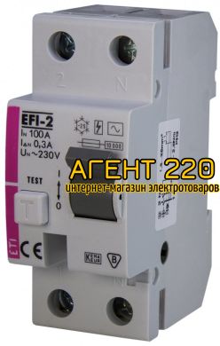 УЗО (диф. реле) EFI-2 100/0,3 тип AC (10kA)