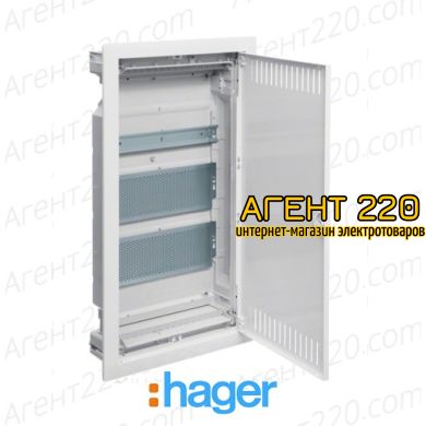 Щиток Hager Volta мультимедиа встраиваемый 3ряда, Белый