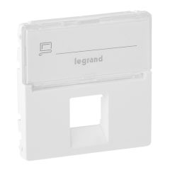 Лицевая панель RJ11/RJ45 с текстом белая Legrand Valena LIFE