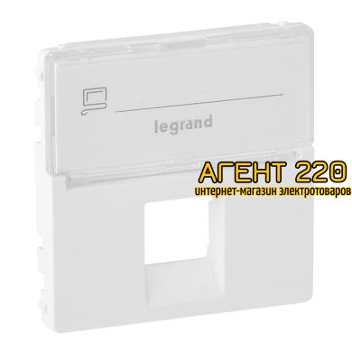 Лицевая панель RJ11/RJ45 с текстом белая Legrand Valena LIFE