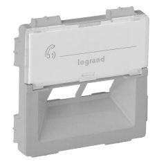 Накладка двойная для информационной розетки Rutenbeck алюминий Legrand Valena LIFE
