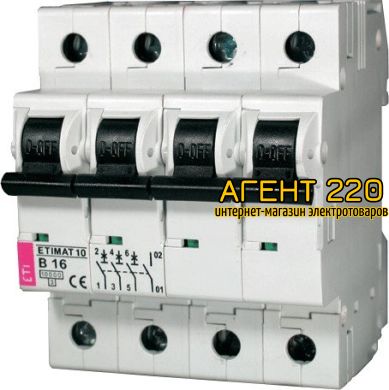 автомат ETIMAT 10 3p+N C 50А (6 kA), ETI