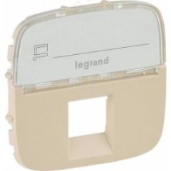 Лицевая панель RJ11/RJ45 с текстом слоновая кость Legrand Valena ALLURE