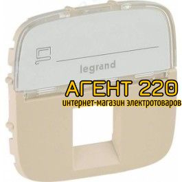Лицевая панель RJ11/RJ45 с текстом слоновая кость Legrand Valena ALLURE