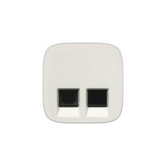 Лицевая панель розетки RJ11+RJ45 жемчуг Legrand Valena ALLURE