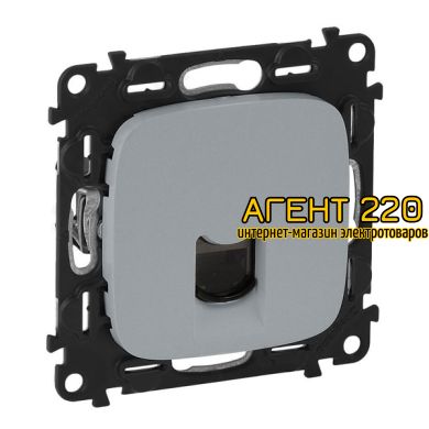 Розетка RJ45 Кат.6 UTP алюминий Legrand Valena ALLURE