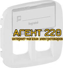 Накладка розетки RJ11+RJ45 подпись белая Legrand Valena ALLURE
