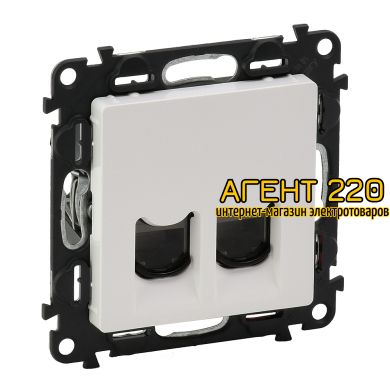 Розетка RJ45 двойнаяКат.5е UTP белая Legrand Valena LIFE