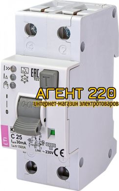 диф. автомат KZS-2M2p EDI C 25/0,03 тип A (10kA)