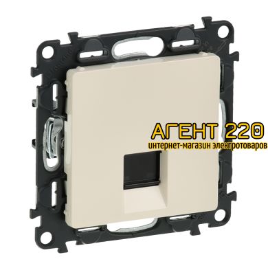 Розетка RJ45 Кат.6 UTP слоновая кость Legrand Valena LIFE