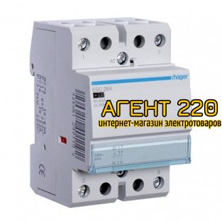 Контактор модульный ESC264, 63A, 2НЗ, 230В, Hager