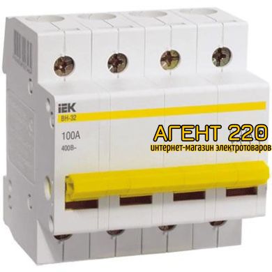 Выключатель нагрузки ВН-32 4Р 100А IEK