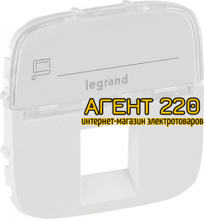 Лицевая панель RJ11/RJ45 с текстом белая Legrand Valena ALLURE