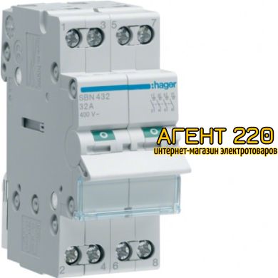 Выключатель нагрузки SBN432, 4п. 32А/400В, Hager