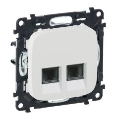 Розетка RJ45 двойная Кат.6 UTP белая Legrand Valena ALLURE