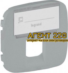 Лицевая панель RJ11/RJ45 с текстом алюминий Legrand Valena ALLURE