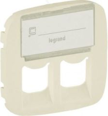 Накладка розетки RJ11+RJ45 подпись жемчуг Legrand Valena ALLURE