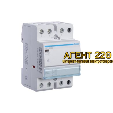 Контактор безшумный ESC340S, 40A, 3НО, 230В, Hager