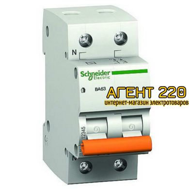 Автомат ВА63 1P+Н 50A C Schneider electric