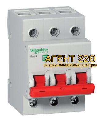 Выключатель нагрузки EZ9 "І-О"3Р 400В 63А/5кА Schneider electric