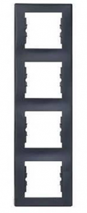 Рамка 4-постовая вертикальная графит Sedna