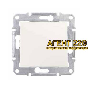 Переключатель 1-кл. 10А (2300Вт) сл.кость Sedna
