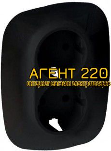 Накладка розетки двойной 2К+З антрацит Legrand Valena ALLURE