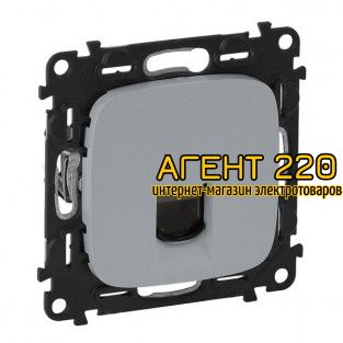 Розетка RJ45 Кат.5е UTP алюминий Legrand Valena ALLURE