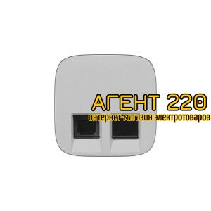 Лицевая панель розетки RJ11+RJ45 алюминий Legrand Valena ALLURE
