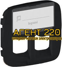 Накладка розетки RJ11+RJ45 подпись антрацит Legrand Valena ALLURE